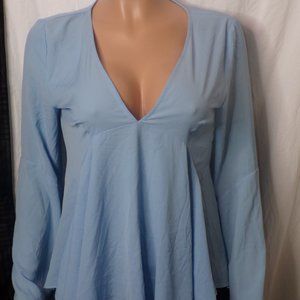 Baby Powder Blue Dress Blouse (L)